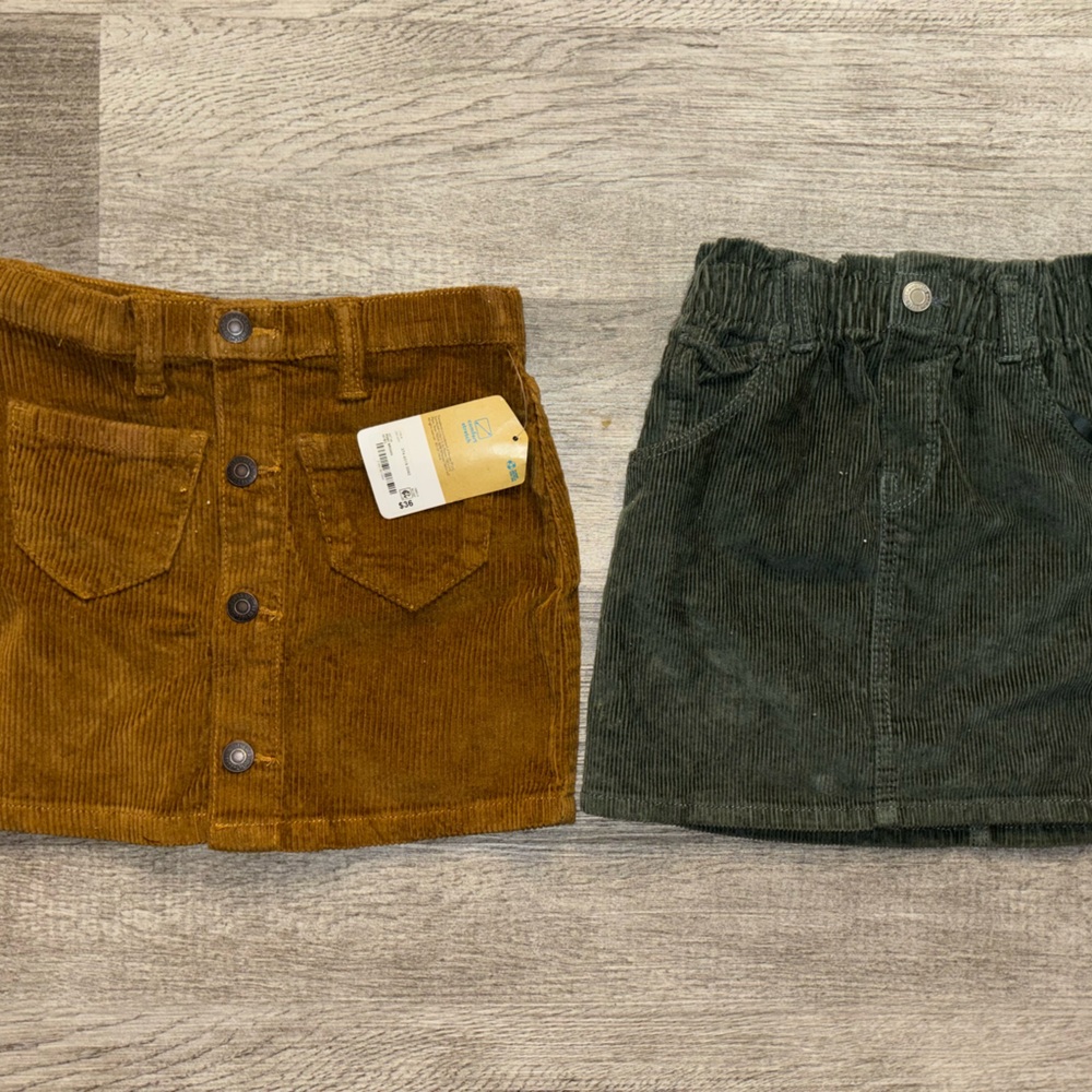 Old Navy Corduroy Skirts - Brown and Green